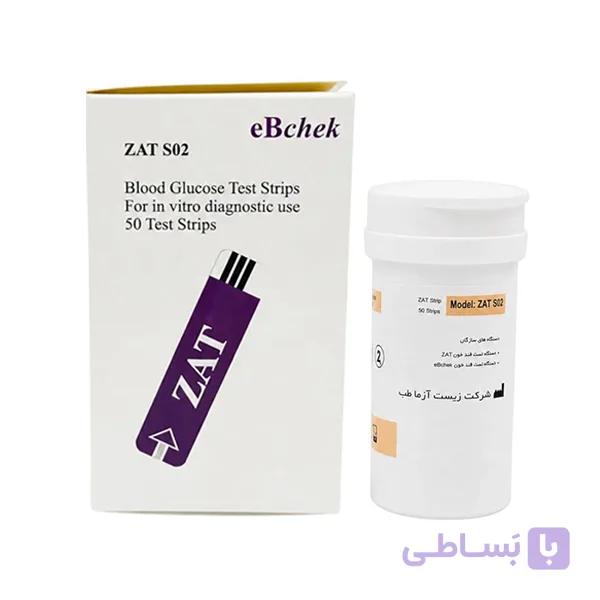 نوار تست قند خون زت ZAT مدل S02 بسته 50 عددی — تصویر 1