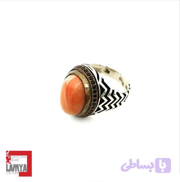 انگشتر نقره عقیق کد:A015
