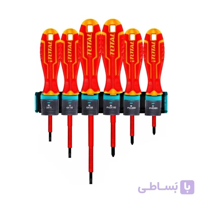 ست پیچ گوشتی 6 پارچه فشار قوی توتال مدل THTIS566