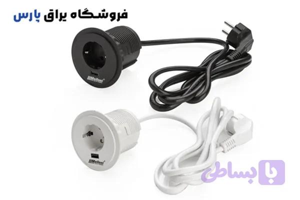 پریز توکار گرد سیمپل ملونی کد 10034 — تصویر 1