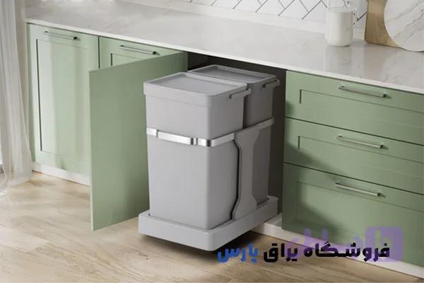 سطل 2 قلو زیر سینک ملونی