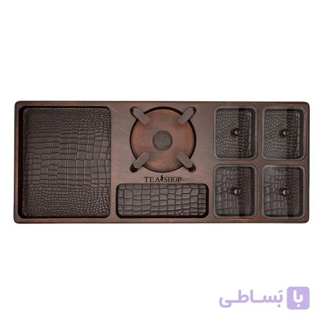 سینی وارمردار چرمی – قهوه ای — تصویر 1