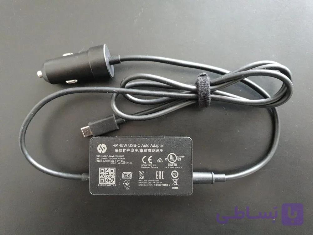 شارژر فندکی ماشین تایپ سی HP Original مناسب برای شارژر دهی لپ تاپ | گوشی | و ...