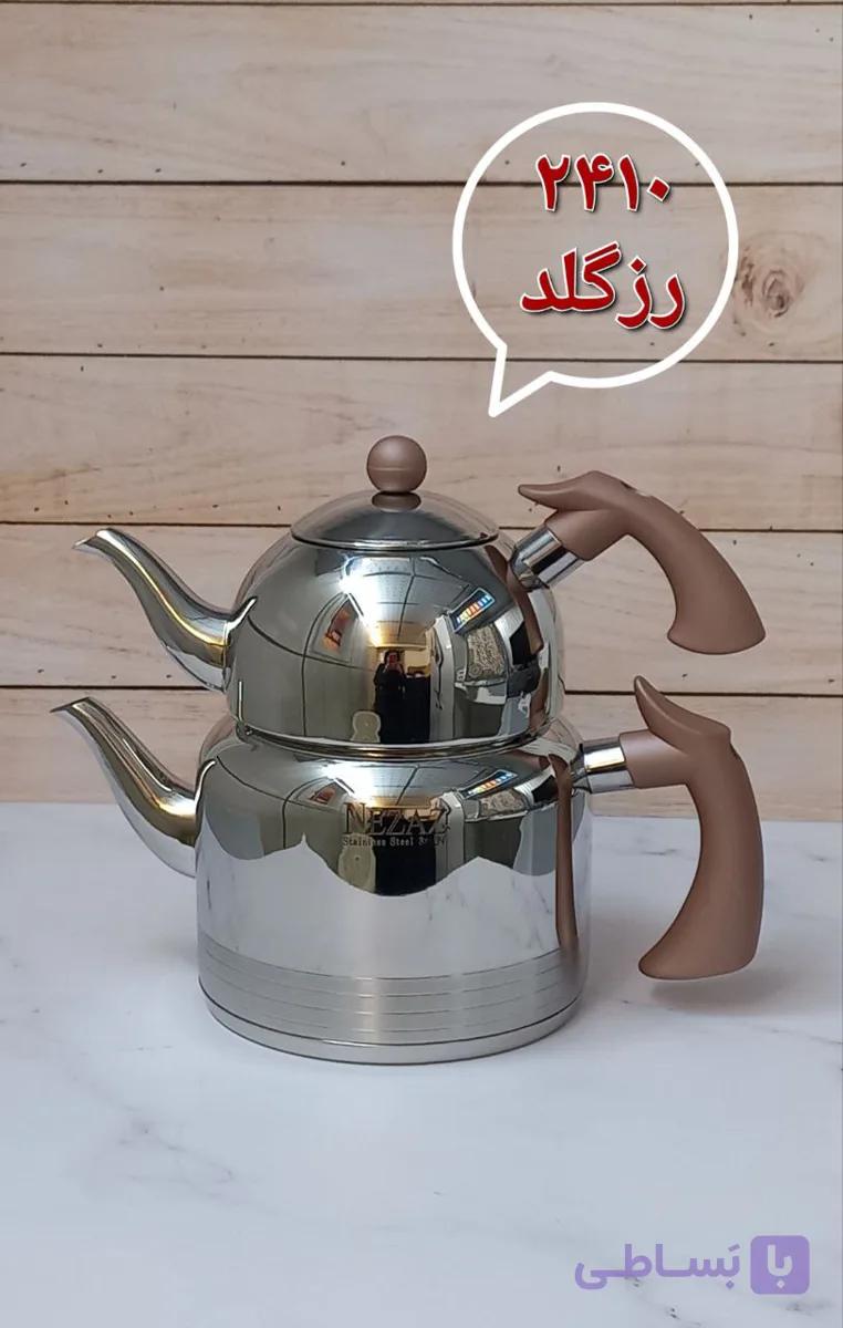 کتری وقوری نزاز ۲/۵لیتر دسته باکالیت کد ۲۴۱۰