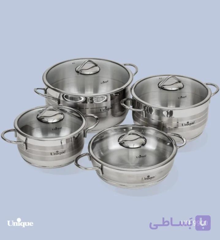 سرویس قابلمه استیل ۸پارچه کد ۹۹۰۰