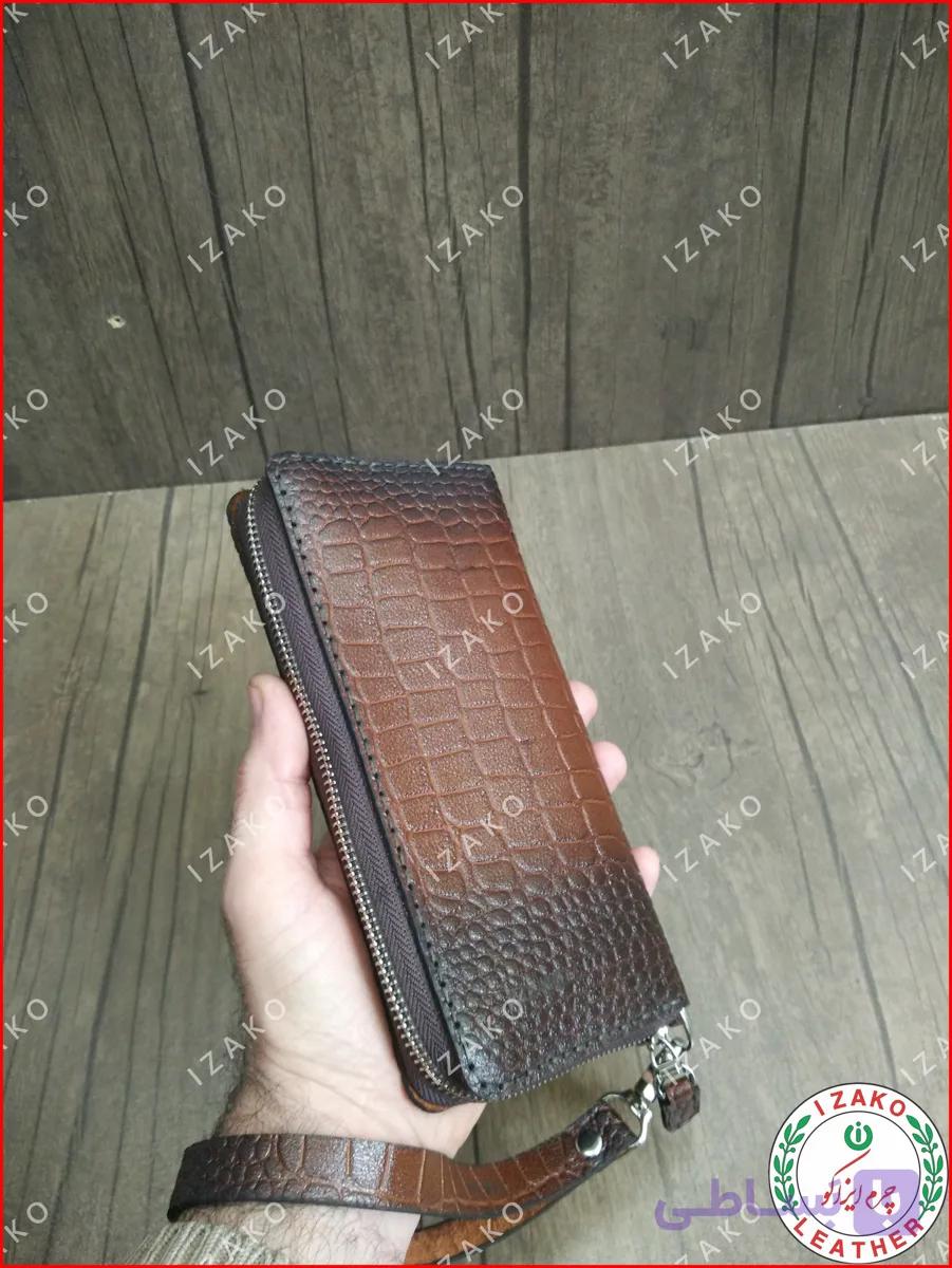 کیف پول چرم اصل دور زیپ مدل i-840 برند ایزاکو — تصویر 1