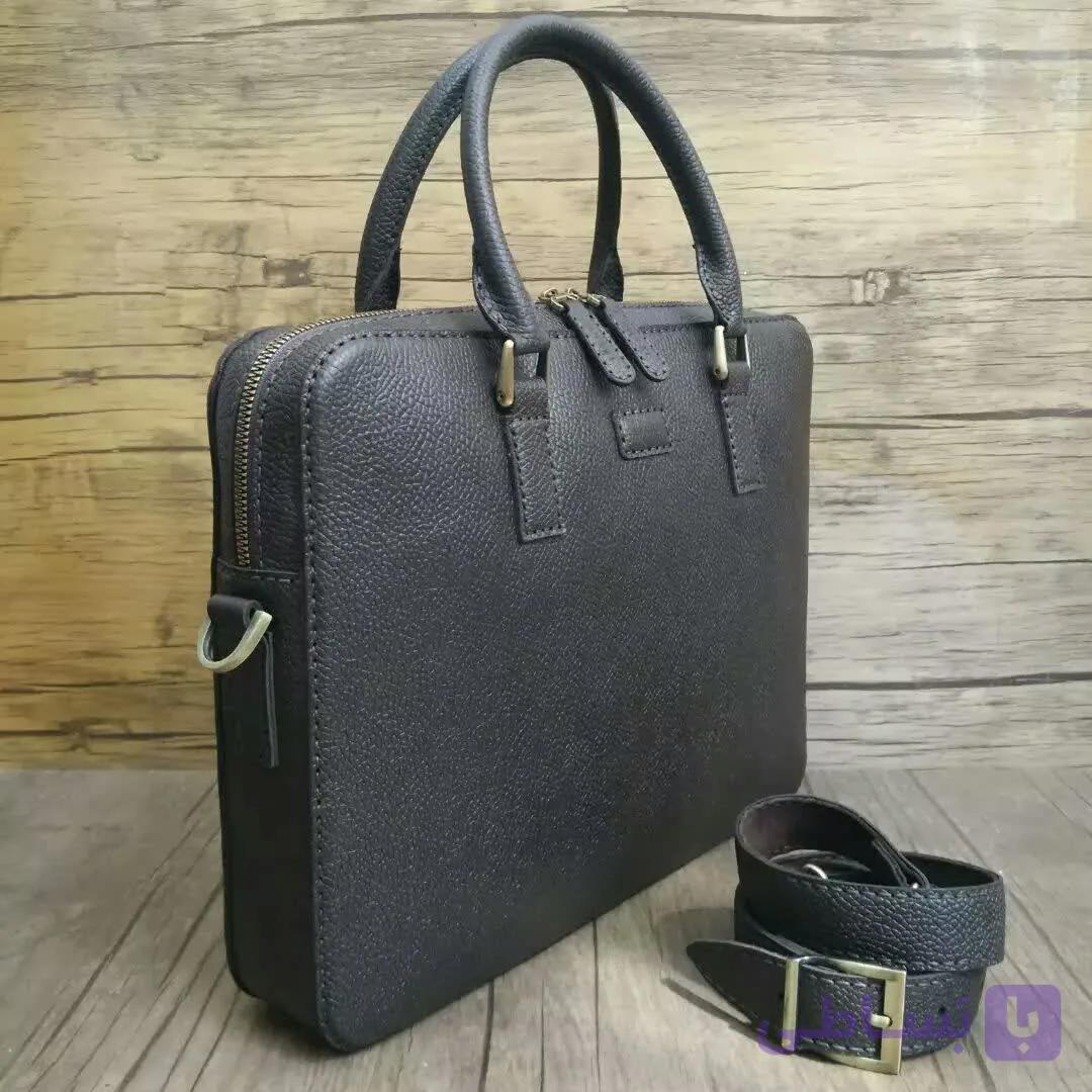 کیف دیپلمات و اداری چرمی قهوه ای فلوتر مخصوص کلاسور A4 مدل i-114 ایزاکو — تصویر 1