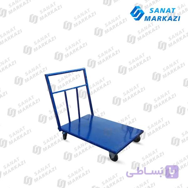 گاری دستی 100 در 70 دسته طرح سنتی تقویت شده با چرخ دایکاست ترمز دار 15 سانتی