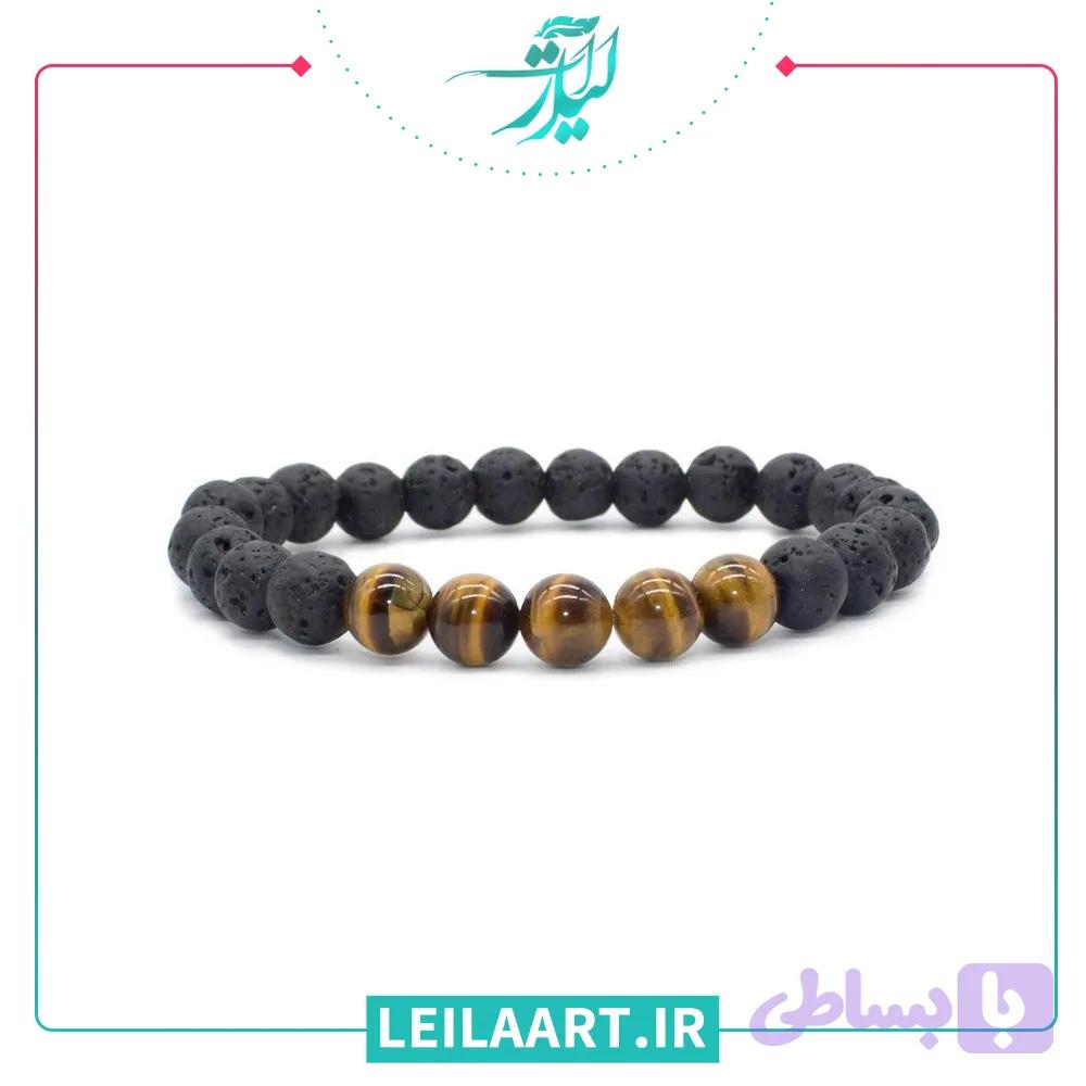 دستبند اسپرت سنگ لاوا مدل 10053