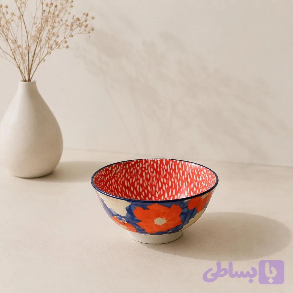 ظروف غذاخوری گلدار آبی