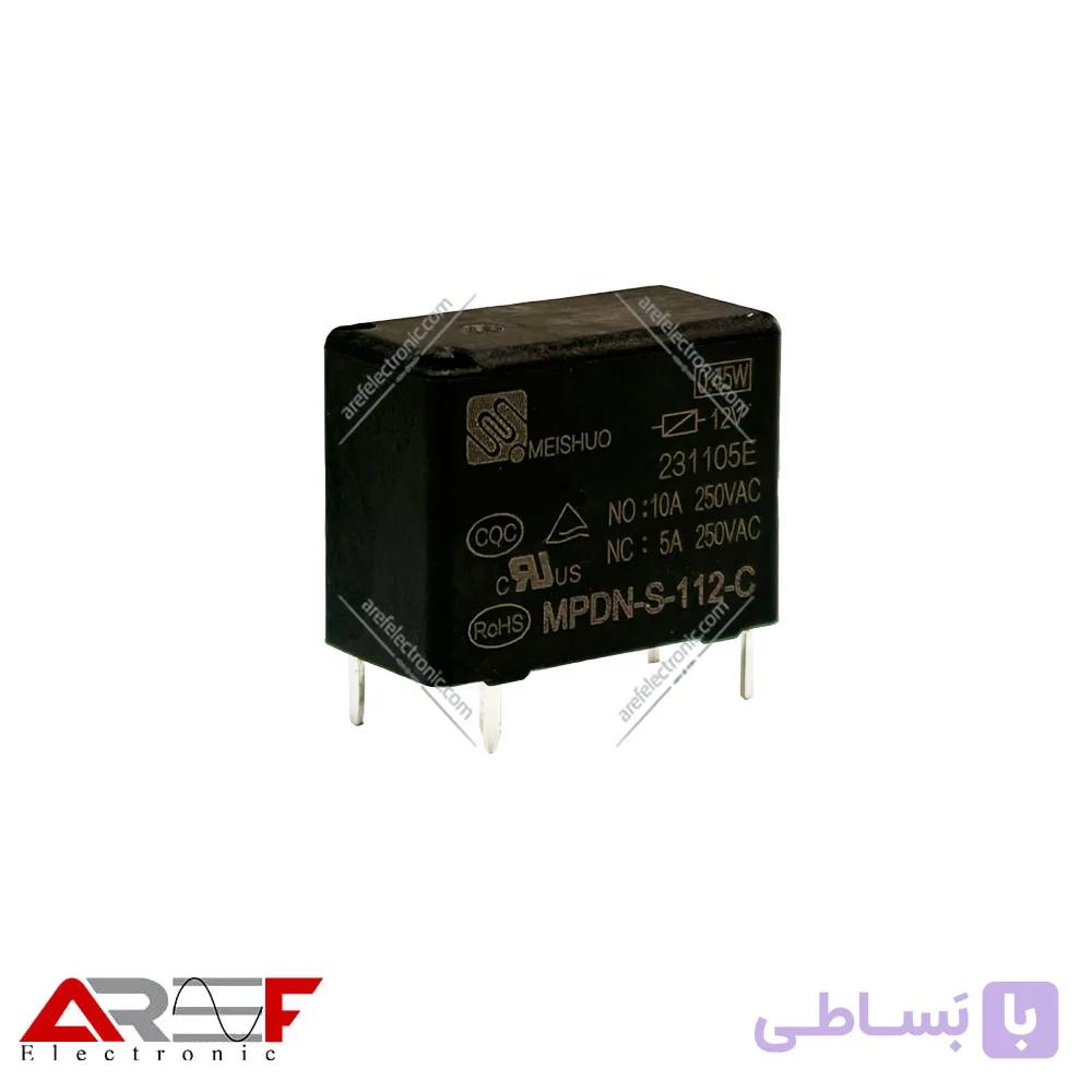رله کتابی Meishuo مدل MPDN-S-112-C دارای 12 ولت 5 آمپر 5 پین — تصویر 1