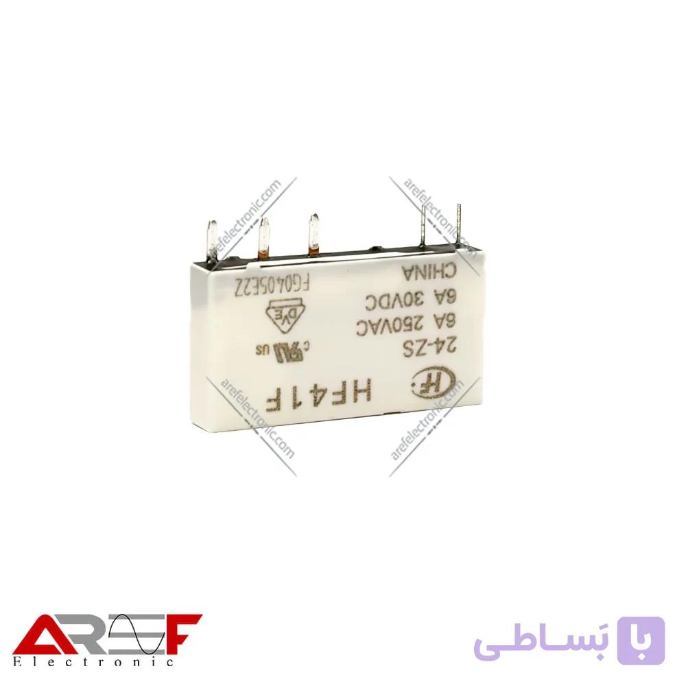 رله PLC هونگفا مدل HONGFA_HF41F دارای 24 ولت 1 کنتاکت 6 آمپر 5 پین — تصویر 1