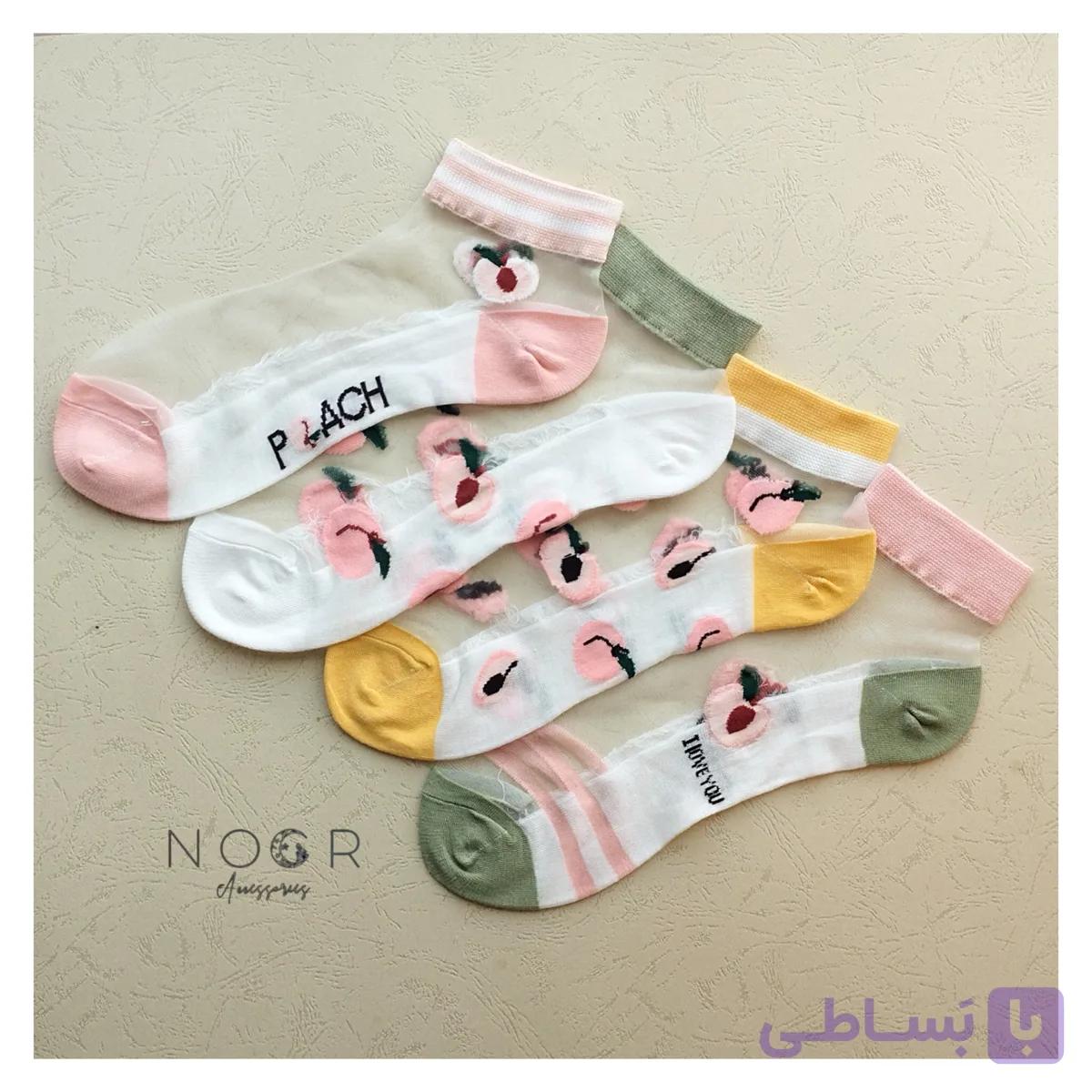 جوراب فانتزی شیشه ای مچی
