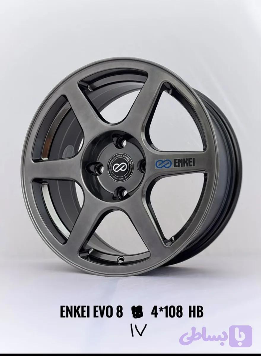 رینگ اسپرت سایز ۱۷ (۱۰۸×۴)‌ evo8 ENKEI دودی