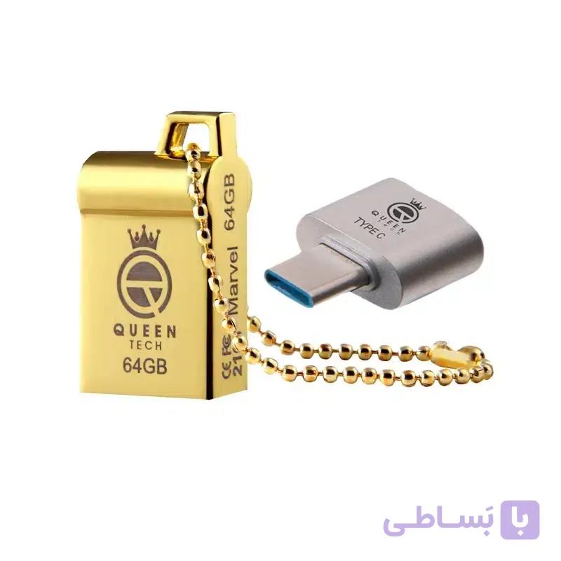 فلش مموری کوئین تک مدل MARVEL C-PLUS ظرفیت 64 گیگابایت — تصویر 1
