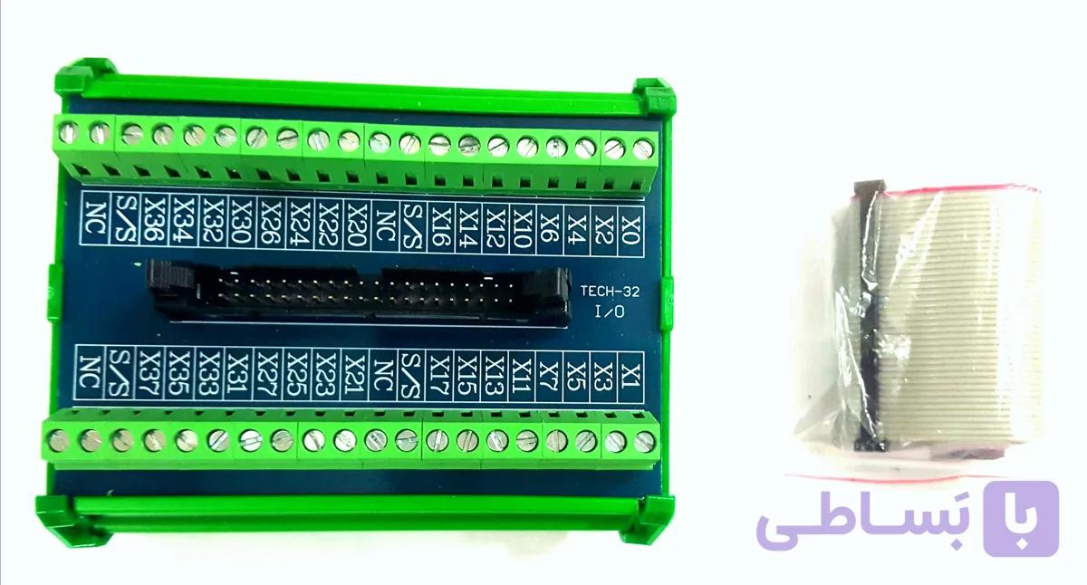 ترمینال برد ۳۲ ورودی فلت همراه کابل نیم متری فلت ۴۰ پین DVPAETB-ID32AI