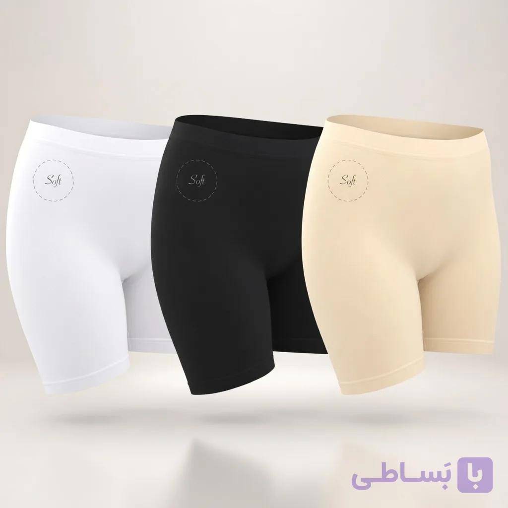 شلوارک نیمه گنی نیم پا کوتاه بدون درز MI ام آی 3003 — تصویر 1