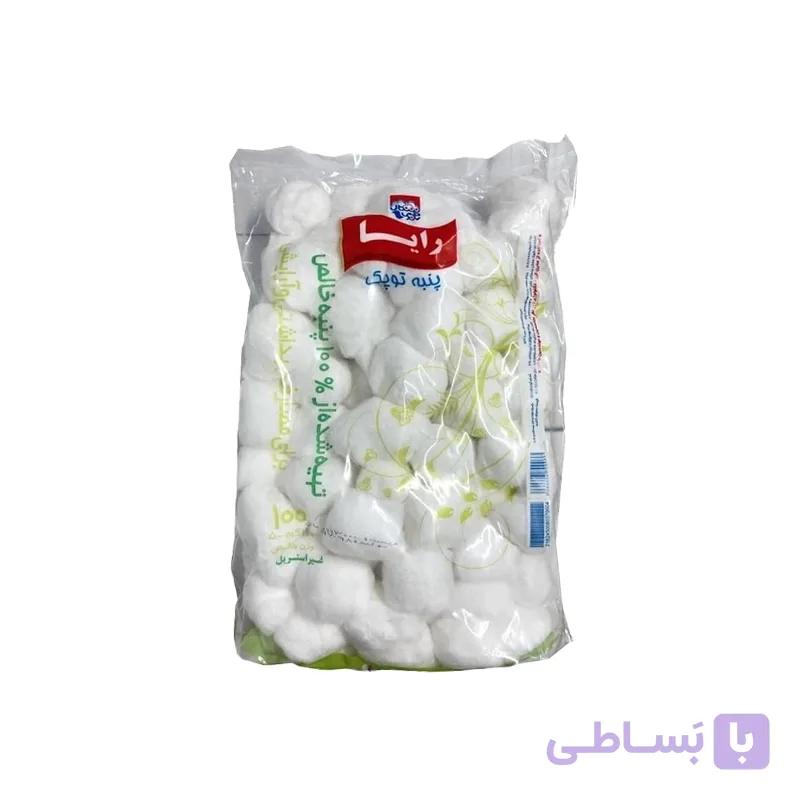 پنبه توپک سفید غیراستریل رایا 100 گرمی Raya