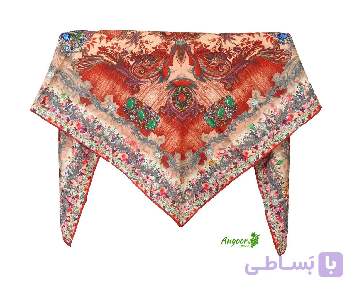 روسری نخی شاد ژاکارد میکرو کد 1134 — تصویر 1