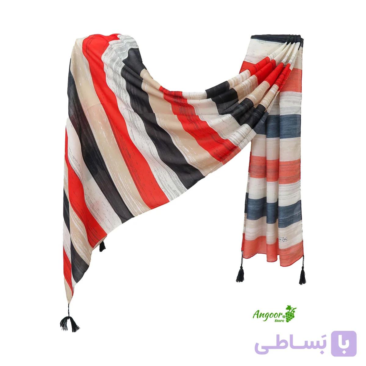 شال نخی طرح راه راه 2081 — تصویر 1