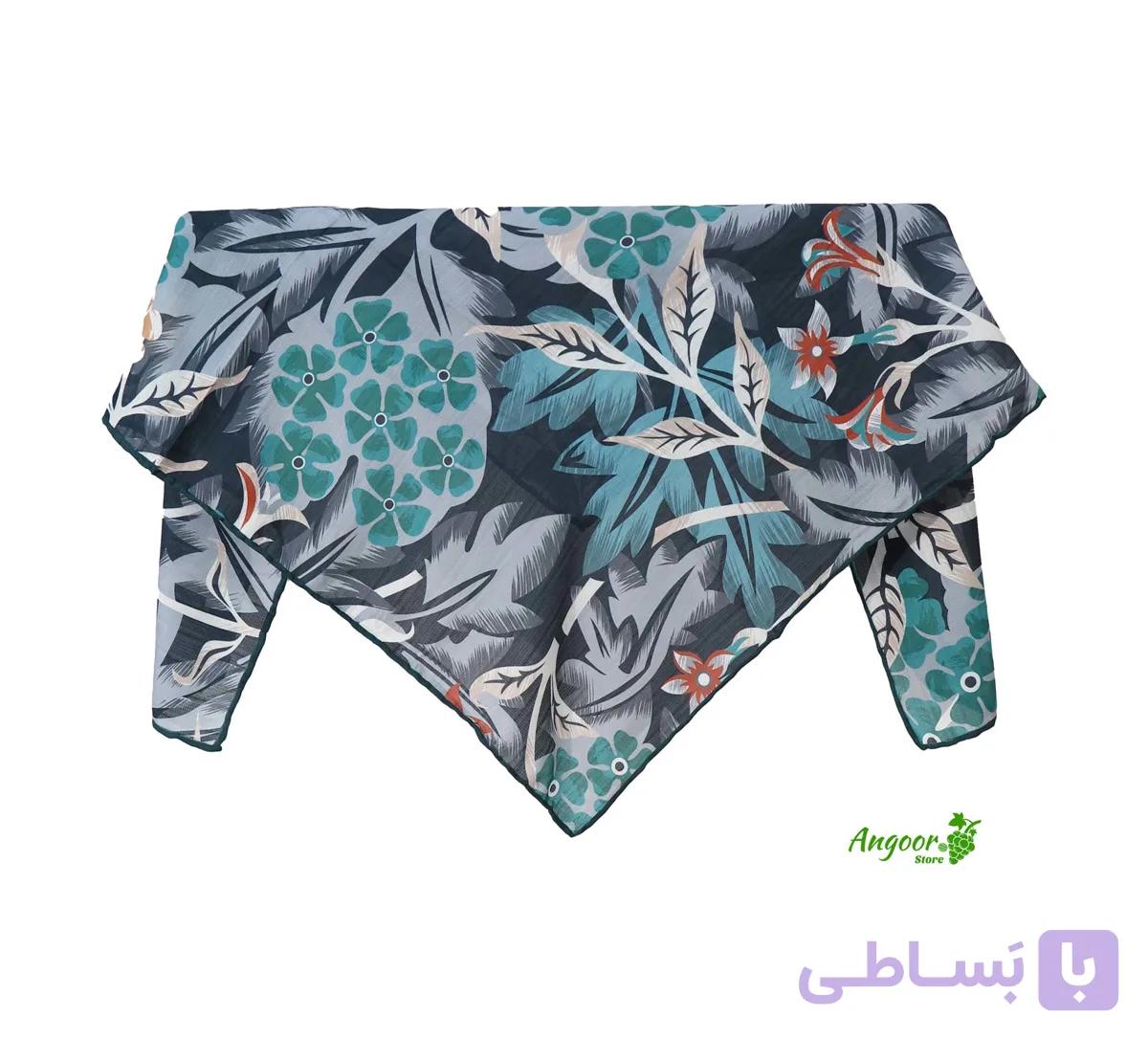 روسری نخی داماس گلدار برند ماتا کد 1170 — تصویر 1