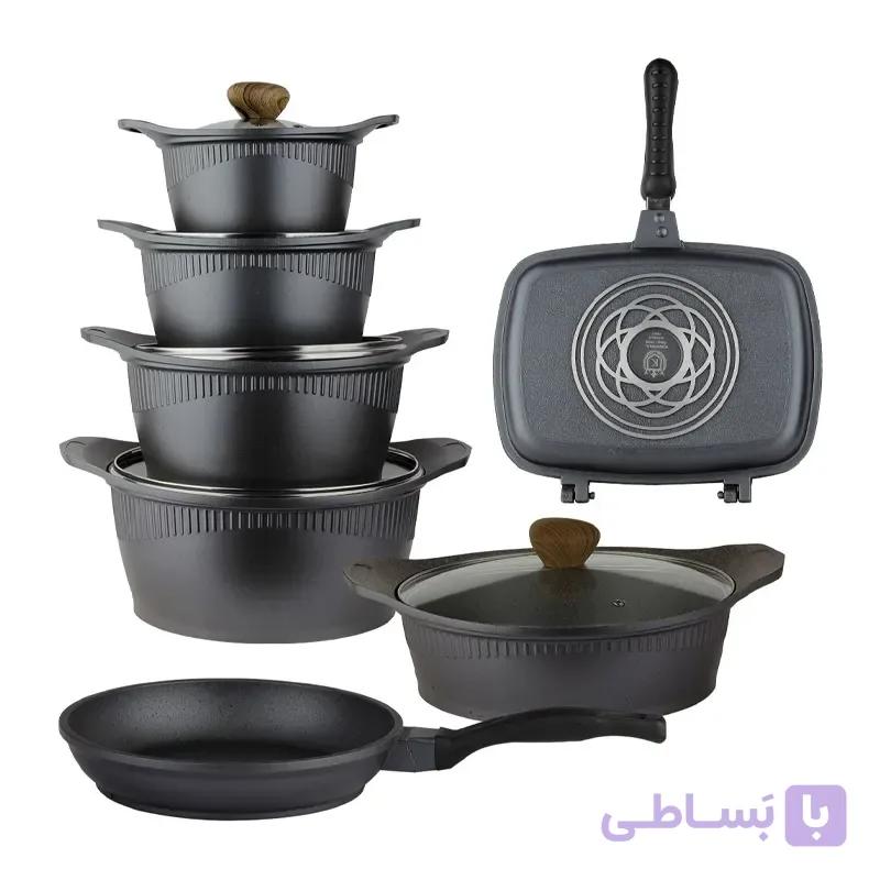 سرویس قابلمه 13 پارچه کاردینال رنگ دودی — تصویر 1
