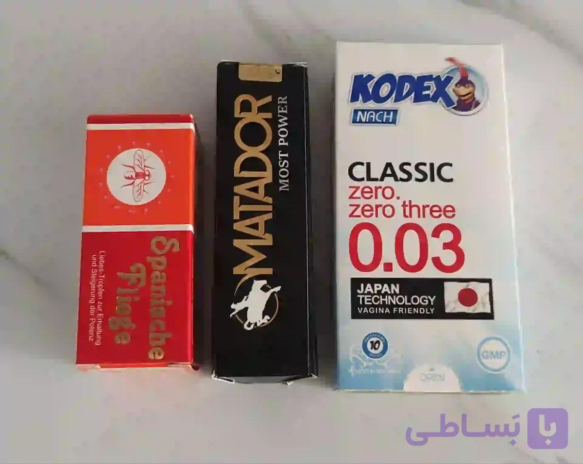 پک ویژه کرم تاخیری ماتادور + کاندوم 003 کدکس + اسپنیش فلای