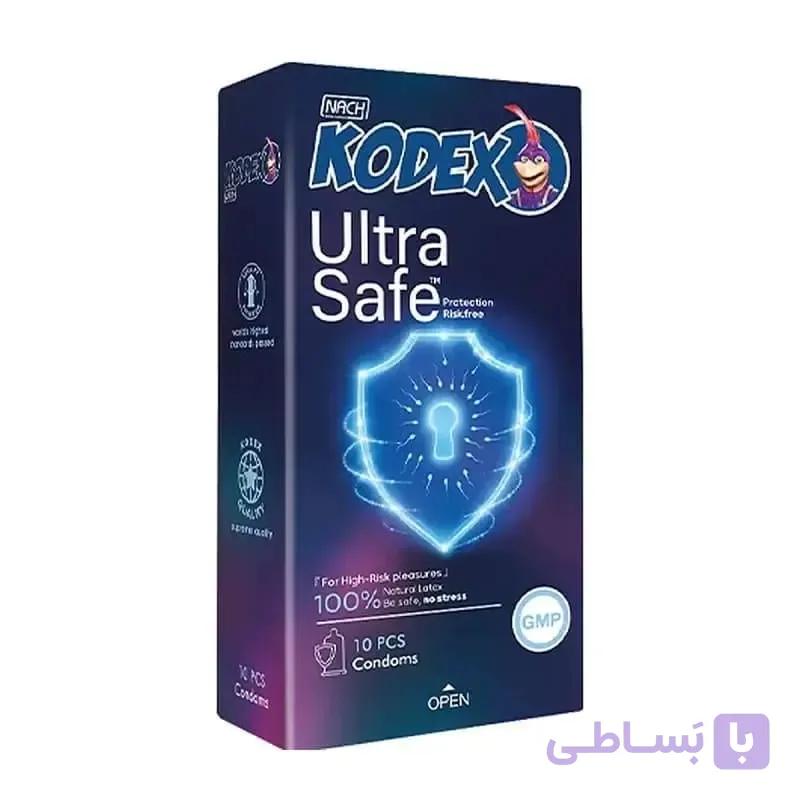 کاندوم کدکس مدل اولترا سیف Ultra Safe بسته 10 عددی