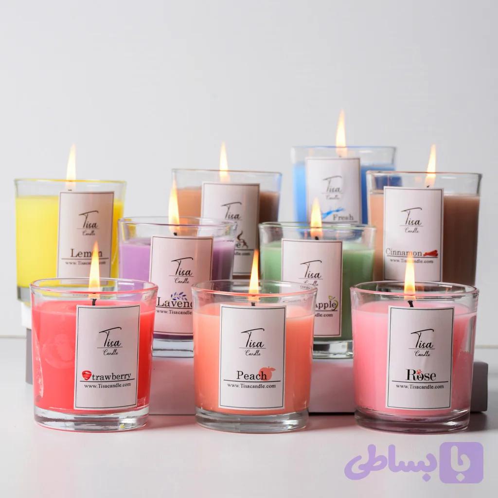شمع لیوانی معطر رنگی