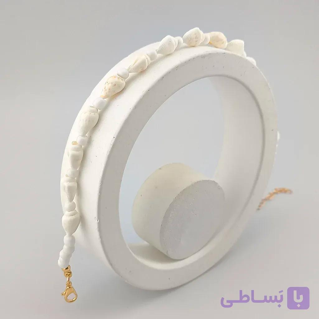 پابند ساحلی سنگ و صدف سفید — تصویر 1