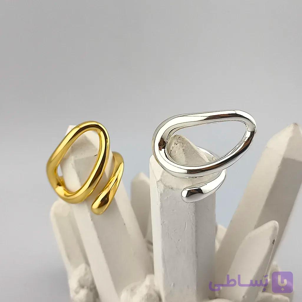 انگشتر استیل مینی‌مال مدل آمیتیس فری سایز — تصویر 1