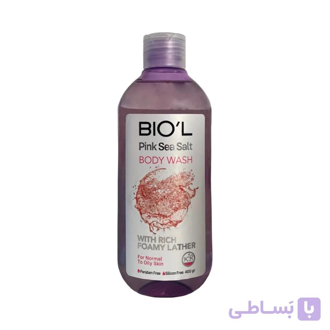 شامپو بدن نمک دریا بیول (Sea salt) | پاکسازی عمیق و شاداب‌کننده پوست | 400 میل — تصویر 1