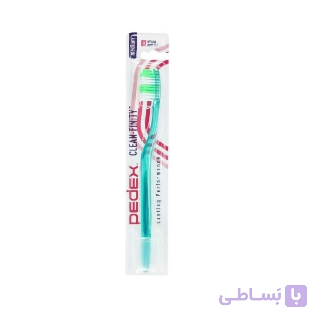 مسواک پدکس مدل کلین فینیتی با برس متوسط | پاکسازی کامل و محافظت از لثه — تصویر 1