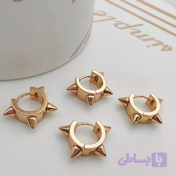 گوشواره ژوپینگ اسپایک دار طرح قلاده — تصویر 1