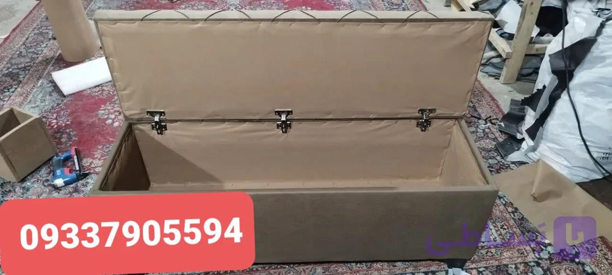 پاف آرایشگاهی باکس دار صندوق دار سه نفره پارچه خارجی دیاموند رنگ بندی مختلف ارسال به سراسر ایران