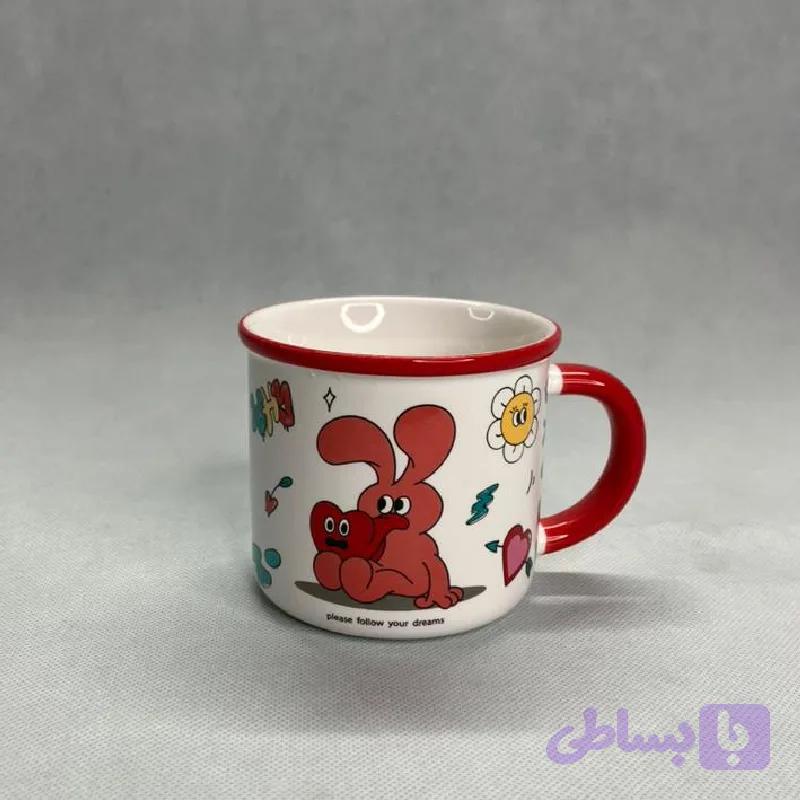 ماگ خرگوش دسته و لب رنگی 13417 — تصویر 1