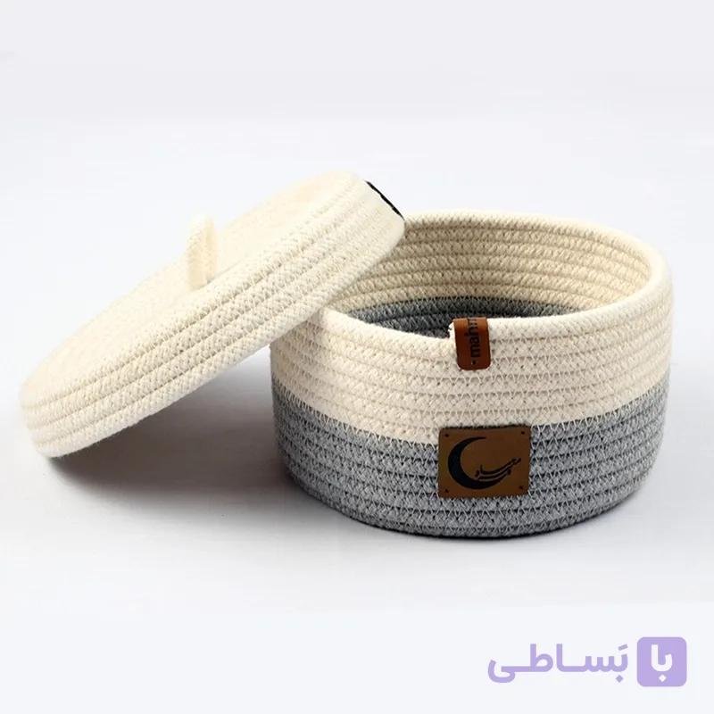 باکس گرد درب دار مکرومه بزرگ