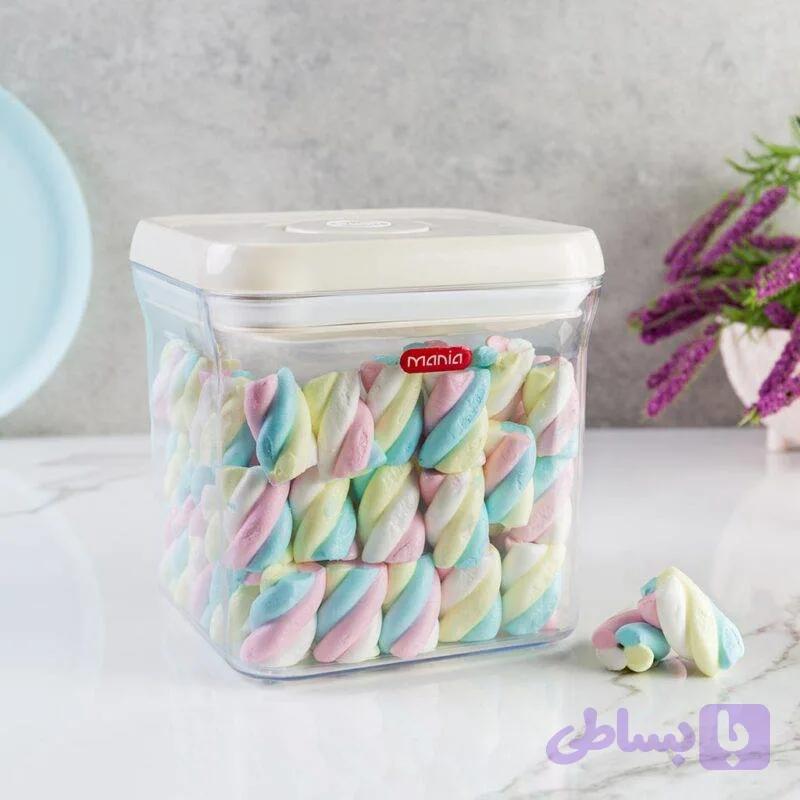 جا حبوباتی مانیا مدل درفشاری مربعی سایز دو – نگهداری بهداشتی و تازه مواد غذایی — تصویر 1