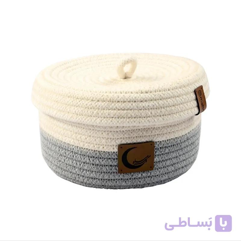 باکس گرد درب دار مکرومه کوچک
