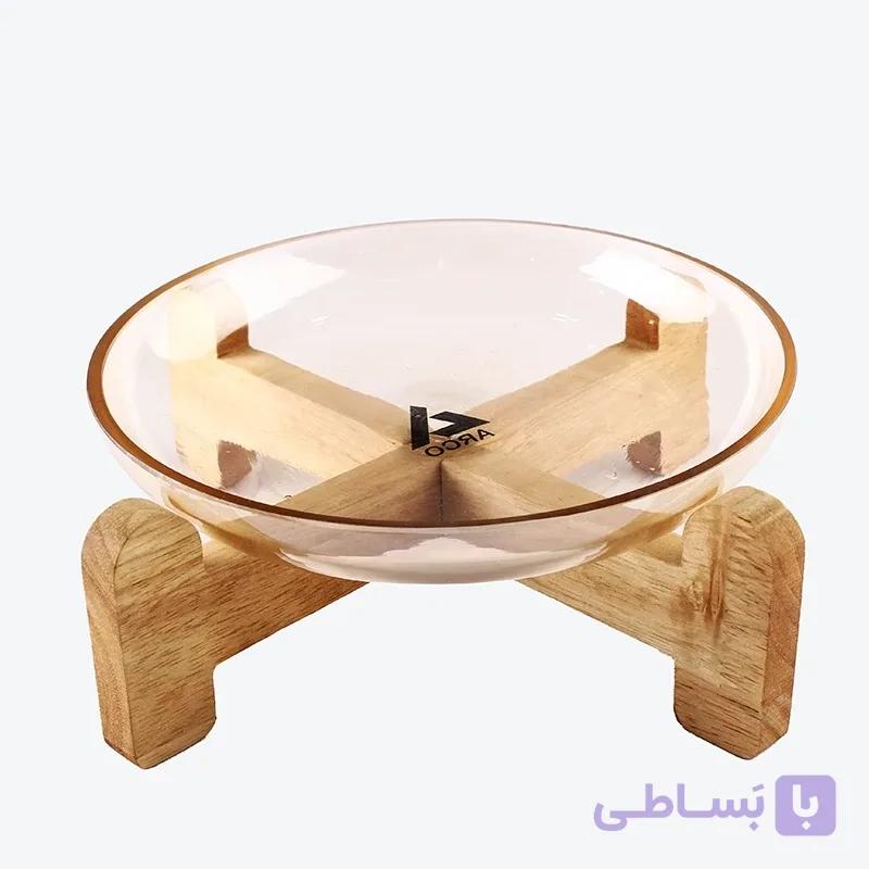 ظرف پذیرایی به همراه پایه چوبی — تصویر 1