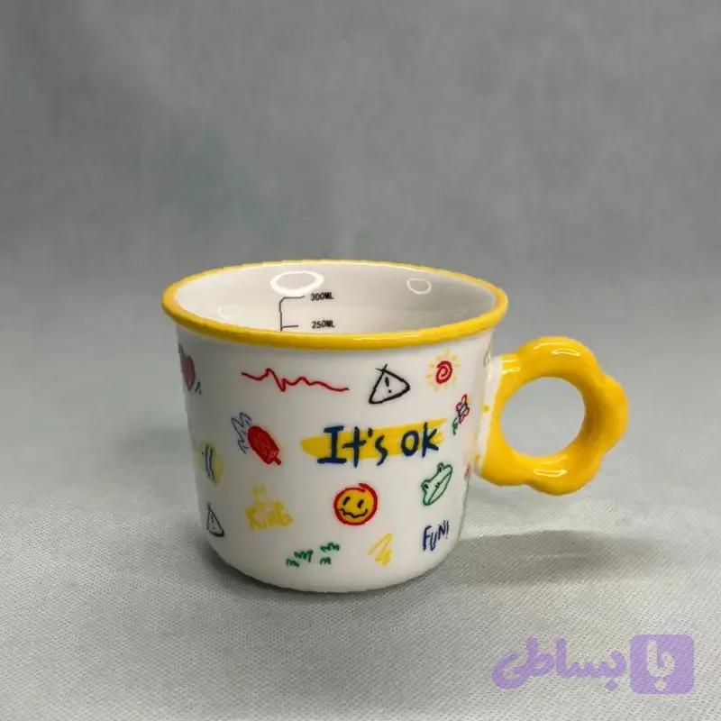 ماگ نقاشی دسته حلقه گل 13518 — تصویر 1