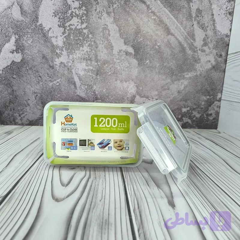 ظرف فریزری مستطیل 1200 میلی‌لیتری هوم کت — تصویر 1