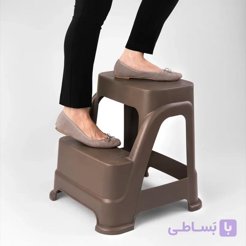 چهارپایه دو پله متوسط پولاد صنعت — تصویر 1