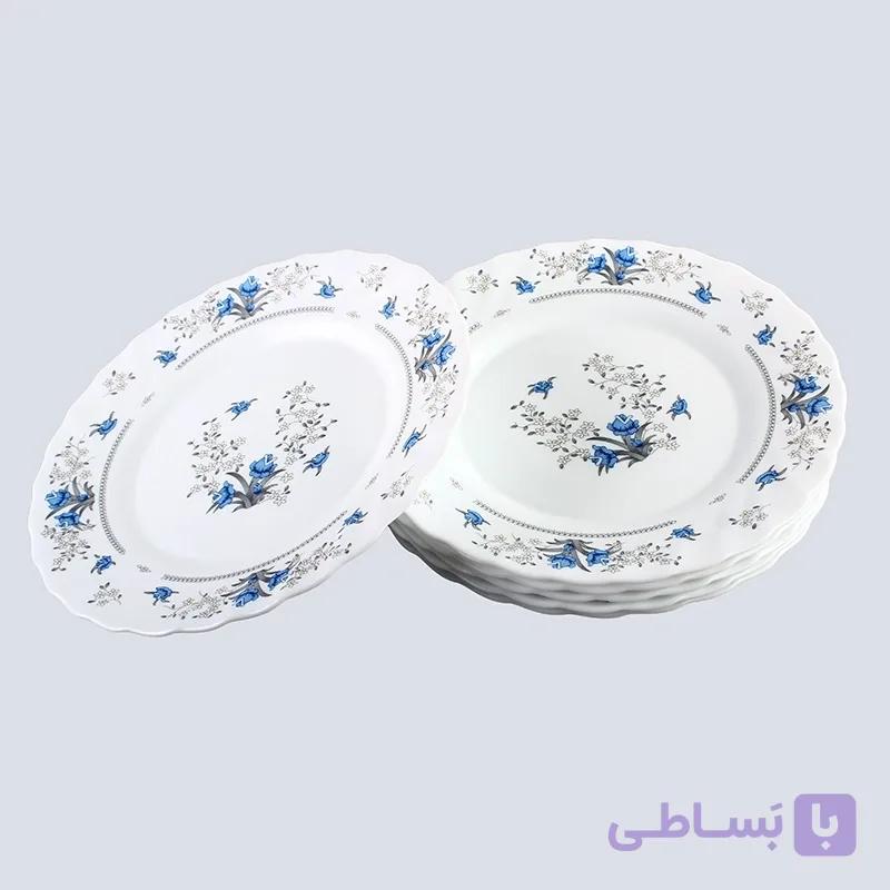پیش دستی آرکوپال طرح گل آبی 6 عددی — تصویر 1