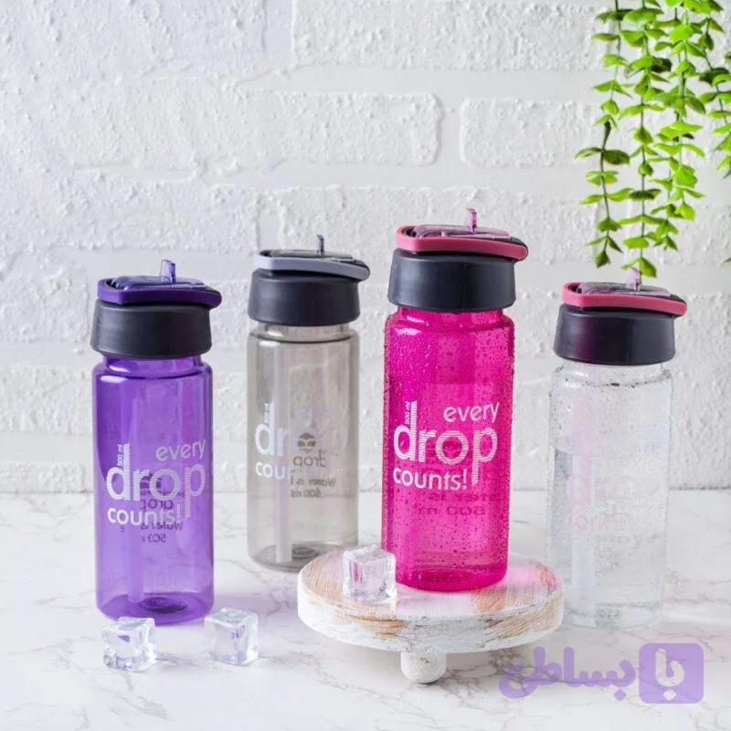 بطری مانیا مدل Drop نی دار گنجایش 430 میلی لیتر — تصویر 1