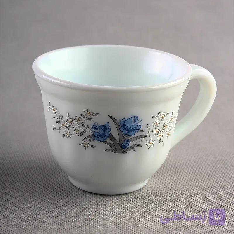 فنجان آرکوپال طرح گل آبی (۶ عددی) — تصویر 1