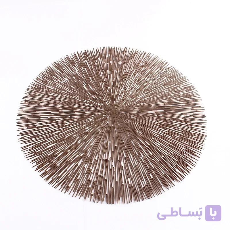زیر بشقابی گرد تلقی طرح چوب
