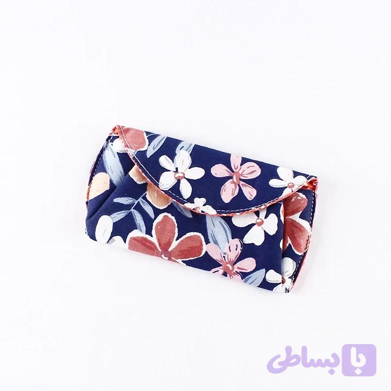 جا عینکی پارچه ای طرح دار درب مگنتی
