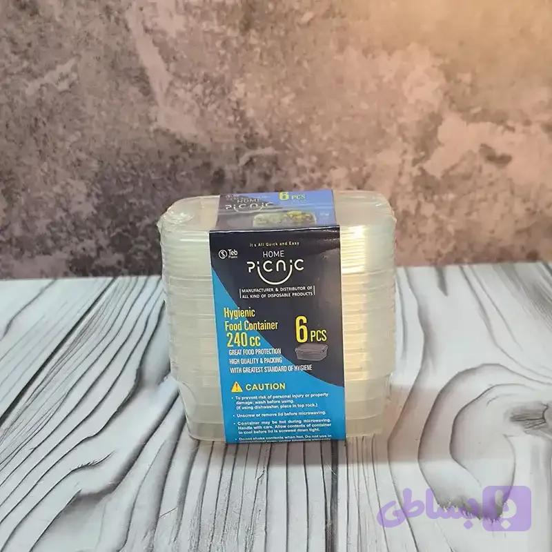 ظرف ماکروویو 240cc پیکنیک 6 عددی