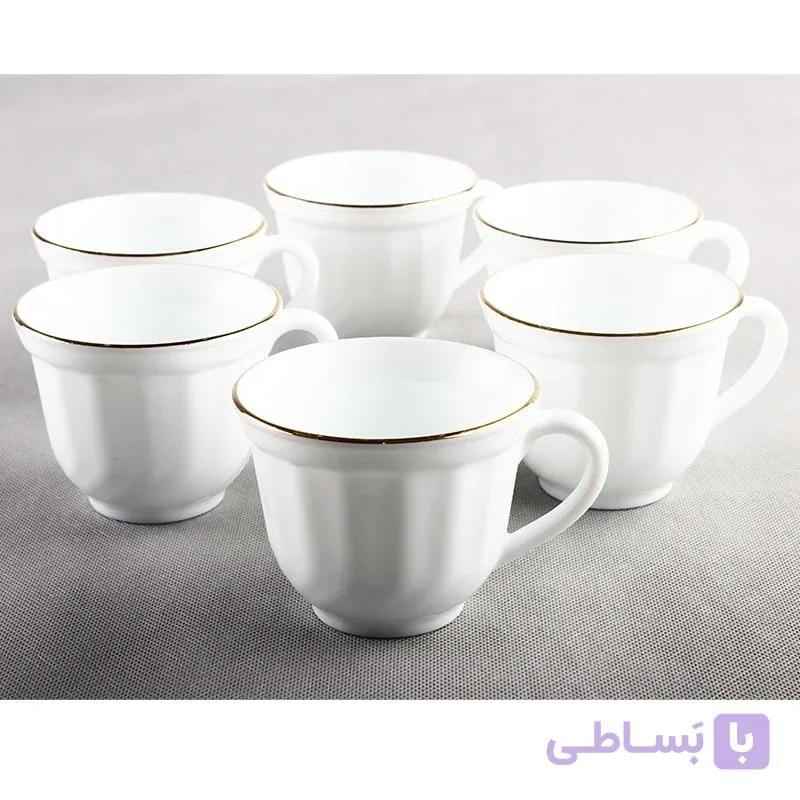 سرویس فنجان آرکوپال لب طلا ۶ عددی